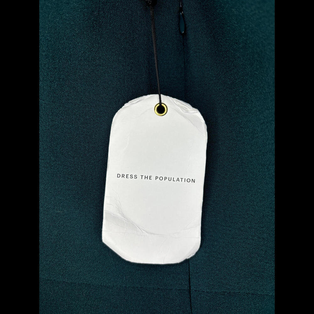 NWT Dress The Population Sz XL Baily Off the Shoulder Pencil Dress Emerald(1601) - Picture 8 of 8